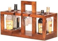 Craftvelly Solid Wood Basket Design Bar Solid Wood Bar Cabinet