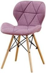 Deal Dhamaal Fabric Dining Room Cafetria Chair in Purple Color Engineered Wood Dining Chair