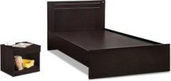 Debono Engineered Wood Bed + Side Table