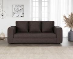 Decorhand 3 Seater Brown Sectional Sofa Fabric 3 Seater Sofa