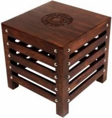 Decorhand Solid Wood Hand Carved Side Table/ End Table Solid Wood Side Table