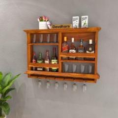 Devdhara wooden wine rack/mini bar/ home bar furniture Solid Wood Bar Cabinet