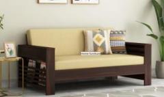 Divine Arts Wooden Sofa Set for Living Room and Office Fabric 2 Seater Sofa