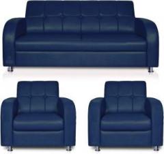 Dolphin Leatherette 2 + 1 + 1 Blue Sofa Set