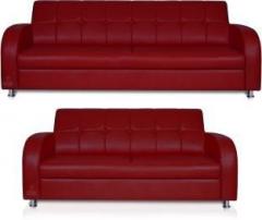 Dolphin Leatherette 3 + 2 Maroon Sofa Set