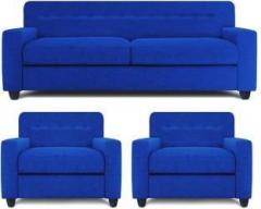 Dolphin Solitaire Fabric 2 + 1 + 1 Blue Sofa Set