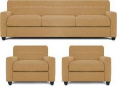 Dolphin Solitaire Fabric 3 + 1 + 1 Beige Sofa Set