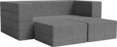 Dr Smith with 2 Foot Stools 2 Seater Double Foam Fold Out Sofa Cum Bed