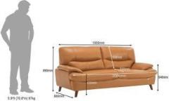 Durian BAILEY Half leather 3 + 2 Orange Sofa Set