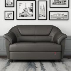 Durian Berry Grey Leatherette 2 Seater Sofa
