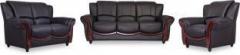 Durian BLOS/37930/B Leatherette 3 + 2 + 1 Eerie Black Sofa Set