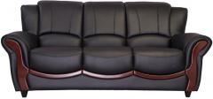 Durian Blos Three Seater Sofa in Black Colour