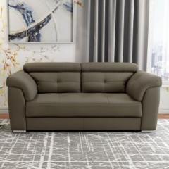 Durian Charles Grey Leatherette 2 Seater Sofa