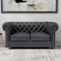 Durian Elton Blue Leatherette 2 Seater Sofa