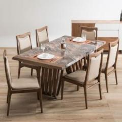 Durian HOPKINS Solid Wood 6 Seater Dining Set