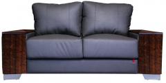 Durian Laredo Double Seater Sofa in Chesswood Finish with Grey Upholstery