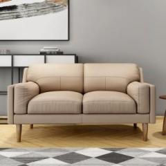 Durian Lorraine Beige Leatherette 2 Seater Sofa