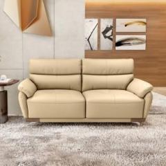 Durian Perry Beige Leather 2 Seater Sofa