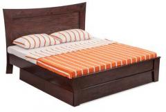 Durian Richard Queen Bed with Storage in Red Colour