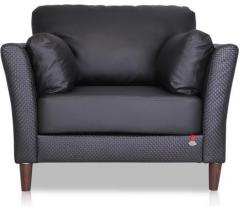 Durian Richmond One Seater Sofa in Eerie Black & Jet Black Colour