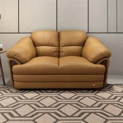 Durian Salina Brown Leatherette 2 Seater Sofa