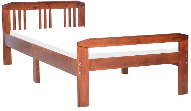Durian Single Bed in Rose Wood