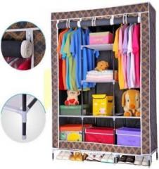 Elegant Shopping Made in India 4.1 Feet Portable Triple Door Storage Almirah Stainless Steel Collapsible Wardrobe