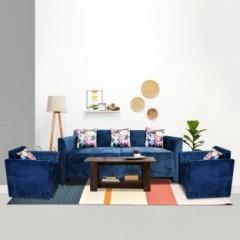 Eltop Fabric 3 + 1 + 1 Blue Sofa Set