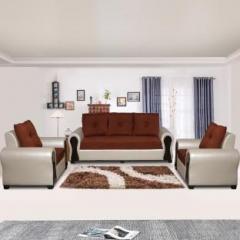 Eltop Lifestyle Nano Fabric 3 + 1 + 1 Orange Sofa Set