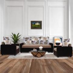 Eltop LILY Fabric 3 + 1 + 1 Brown & Dark Beige Sofa Set