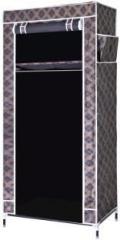 Evana Small Black Plaid Carbon Steel Collapsible Wardrobe