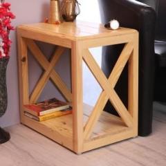 Exim Decor Woody Pine Vintage End Table Solid Wood End Table