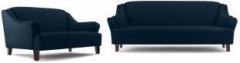 Fabhomedecor Austin Fabric 3 + 2 Dark Blue Sofa Set