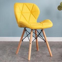 Finch Fox Eames Replica Fabric Dining Chair For Cafe Chair, Side Chair, Accent Chair In Yellow Color Fabric Dining Chair