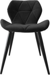 Finch Fox Luxurious Dining Chairs in Velvet & Stylish Design with Black Metal Legs Metal Dining Chair