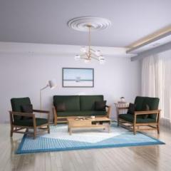 Flipkart Perfect Homes Andorra Fabric 3 + 2 + 1 Green Sofa Set