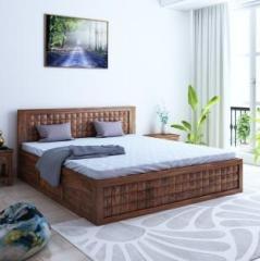 Flipkart Perfect Homes Bayleef Solid Wood Queen Drawer Bed