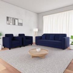 Flipkart Perfect Homes Bergen Fabric 3 + 1 + 1 Blue Sofa Set