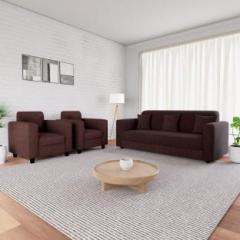 Flipkart Perfect Homes Bergen Fabric 3 + 1 + 1 Brown Sofa Set