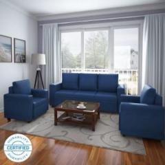 Flipkart Perfect Homes Canterbury Fabric 3 + 1 + 1 Blue Sofa Set