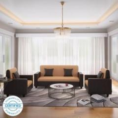 Flipkart Perfect Homes Crete Fabric 3 + 1 + 1 Brown Sofa Set