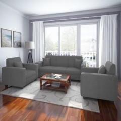 Flipkart Perfect Homes Eleana Fabric 3 + 1 + 1 Grey Sofa Set