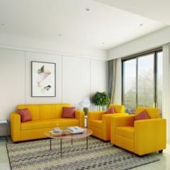 Flipkart Perfect Homes Fabric 3 + 1 + 1 Yellow Sofa Set
