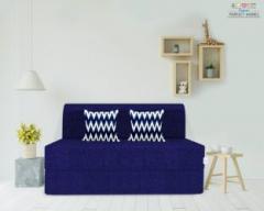 Flipkart Perfect Homes Janice Two Seater Sofa Cum Bed Perfect for Guests Double Sofa Bed Jute Fabric Washable Cover with 2 Cushions | 4' X 6' Double Sofa Bed