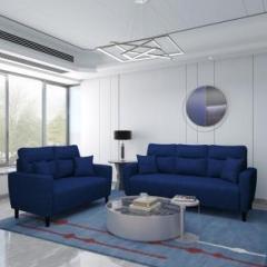 Flipkart Perfect Homes Julia Fabric 3 + 2 Blue Sofa Set