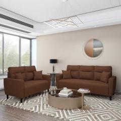 Flipkart Perfect Homes Julia Fabric 3 + 2 Brown Sofa Set