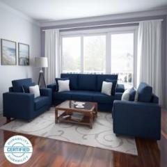 Flipkart Perfect Homes Meteora Fabric 3 + 1 + 1 Blue Sofa Set