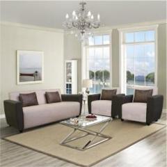 Flipkart Perfect Homes Poppy Fabric 3 + 1 + 1 Brown & Beige Sofa Set