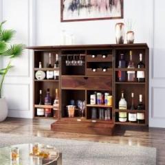 Flipkart Perfect Homes Rosewood Bar Cabinet Rack for Home Solid Wood Bar Cabinet
