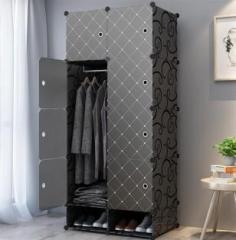 Flipkart Perfect Homes Studio 8 Door 5 Shelf Cube Organizer PP Collapsible Wardrobe